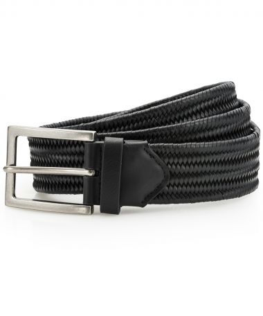 Leather braid belt