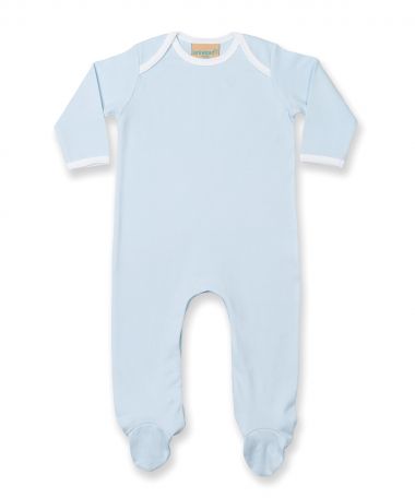 Contrast long sleeve sleepsuit