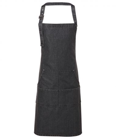 Jeans stitch bib apron