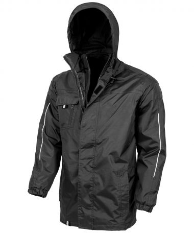 Printable 3-in-1 transit jacket with softshell inner