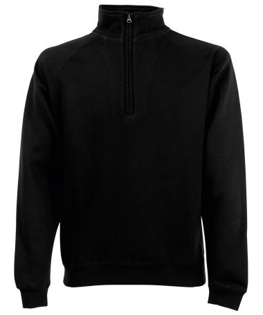 Premium 70/30 zip neck sweatshirt