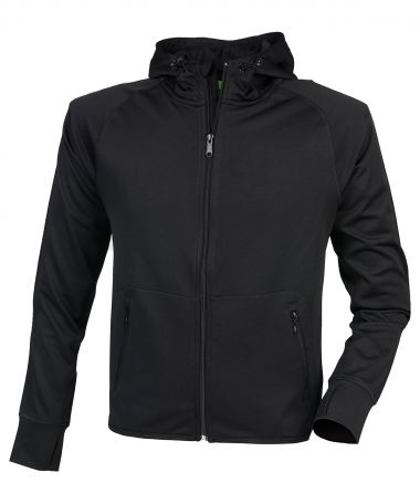 Lightweight running hoodie with reflective tape