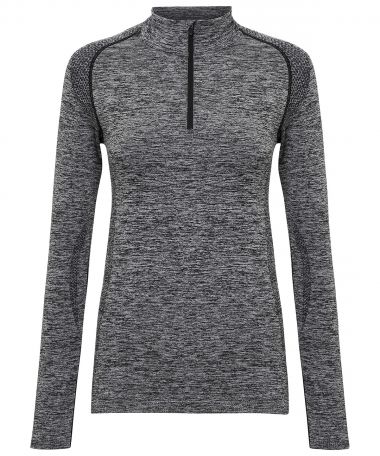 Women's seamless '3D fit' multi-sport performance zip top