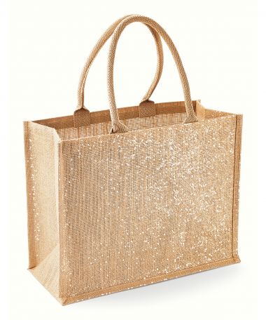 Shimmer jute shopper