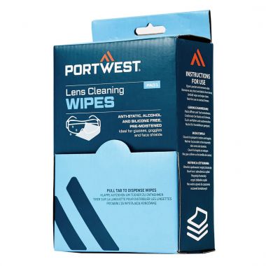 Lens Cleaning Wipes (100 towelettes)  - White -