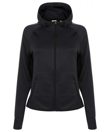 Women's lightweight running hoodie with reflective tape