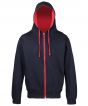 New French Navy/ Fire Red Colour Sample