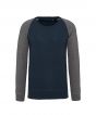 French Navy Heather/Grey Heather Colour Sample