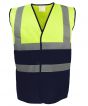 Hi-vis Yellow/Navy Colour Sample