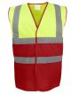 Hi-vis Yellow/Red Colour Sample