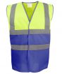 Hi-vis Yellow/Royal Blue Colour Sample